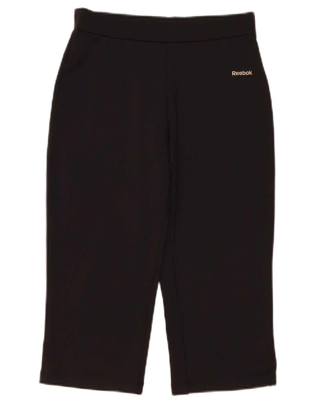 Reebok Womens Capri Tracksuit Trousers Small W26 L18 Black Polyester