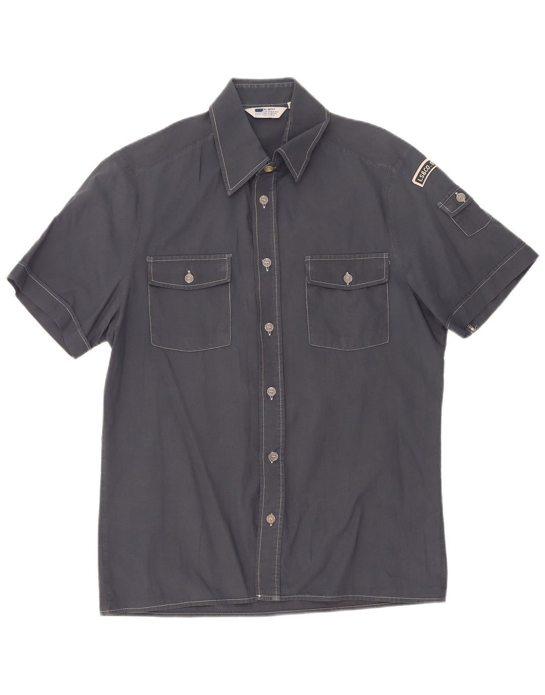 Levi's Mens Short Sleeve Shirt Medium Grey