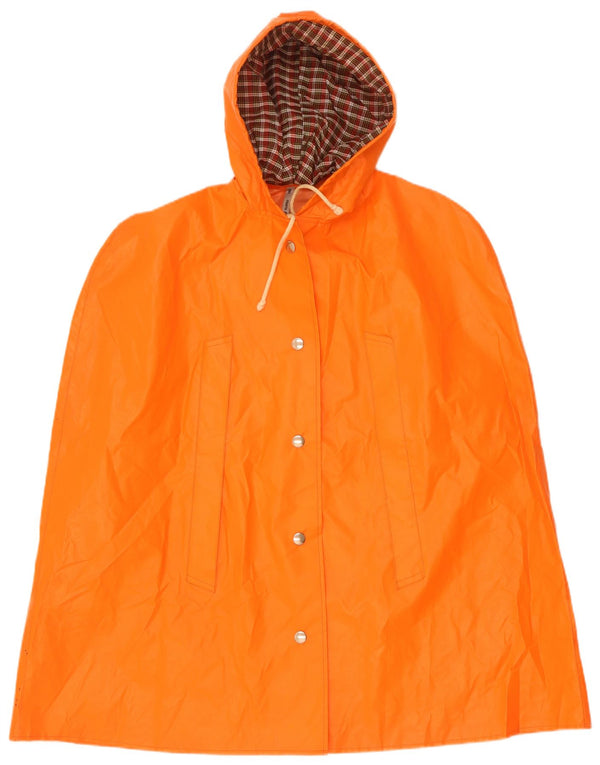 Vintage Womens Hooded Cape Raincoat UK 18 XL Orange