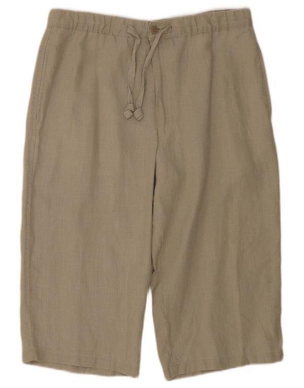 Marks & Spencer Mens Blue Harbour Bermuda Shorts W34 Large  Beige Linen