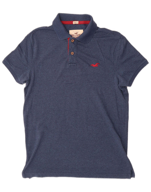 Hollister Mens Polo Shirt Small Navy Blue Cotton