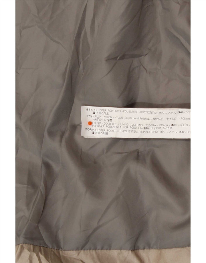 Zara Womens Padded Jacket UK 12 Medium Beige Polyester