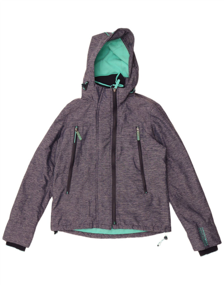 Superdry Womens Windcheater Windbreaker Jacket UK 12 Medium Navy Blue