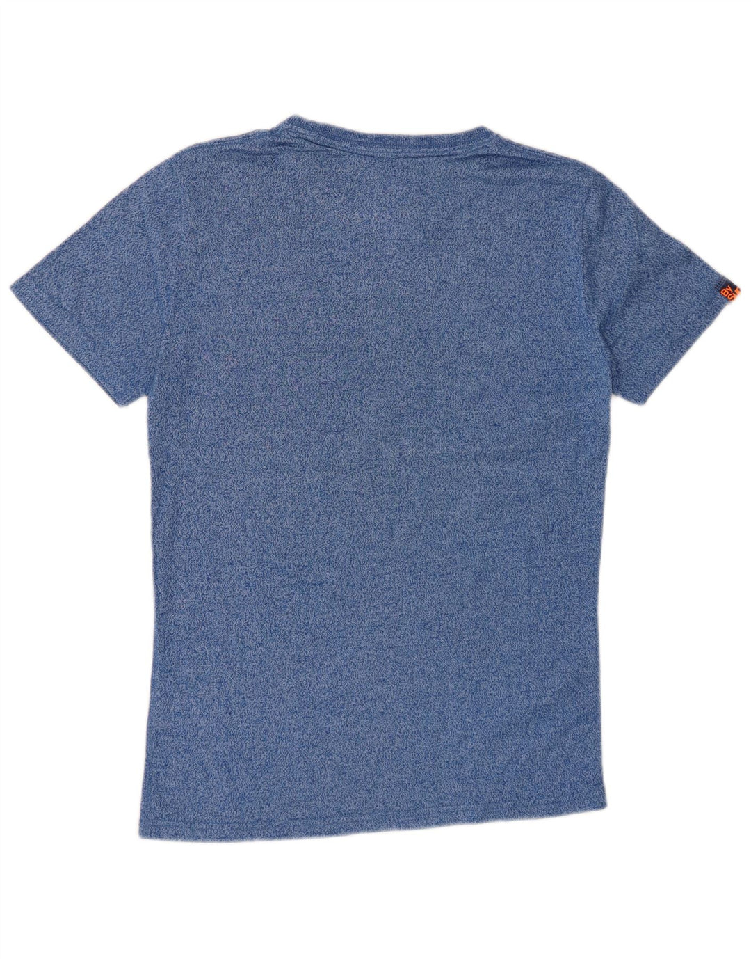 SUPERDRY Mens Graphic T-Shirt Top Small Blue Flecked Cotton