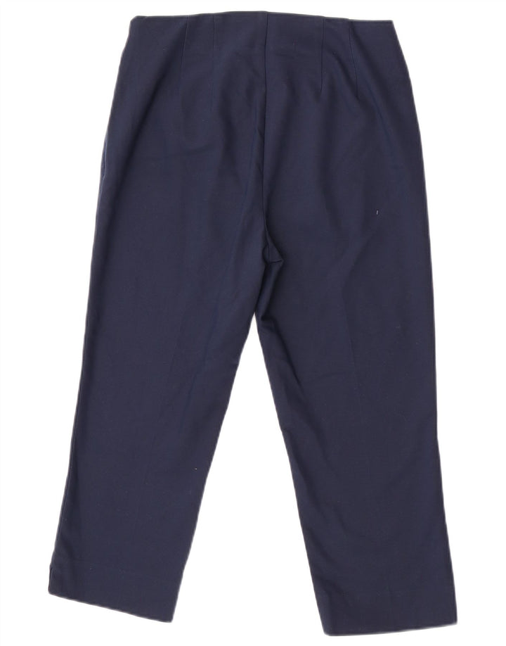 Chaps Womens Capri Trousers US 6 Medium W27 L21 Navy Blue Polyester