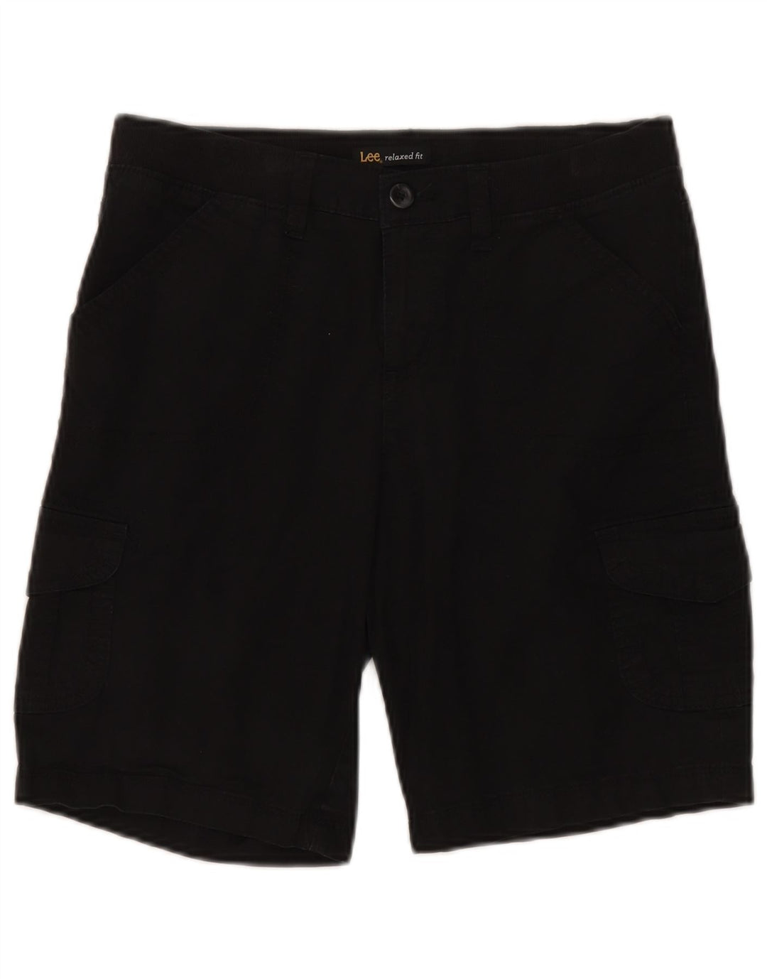 Lee Womens Relaxed Fit Cargo Shorts US 8 Medium W30 Black Cotton