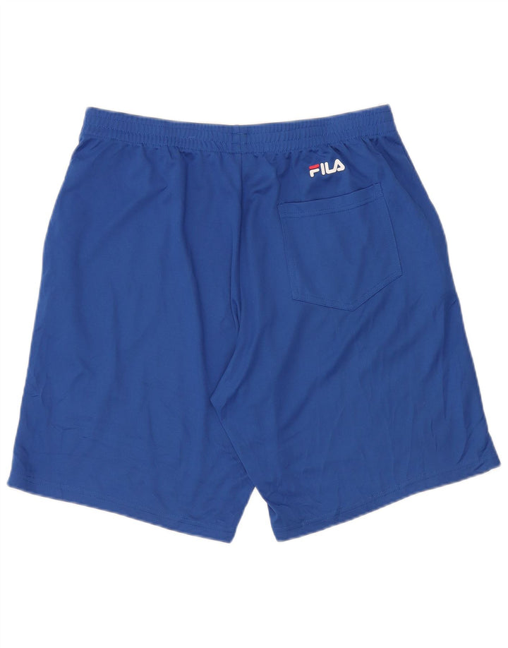 FILA Mens Graphic Sport Shorts Large  Blue Polyester