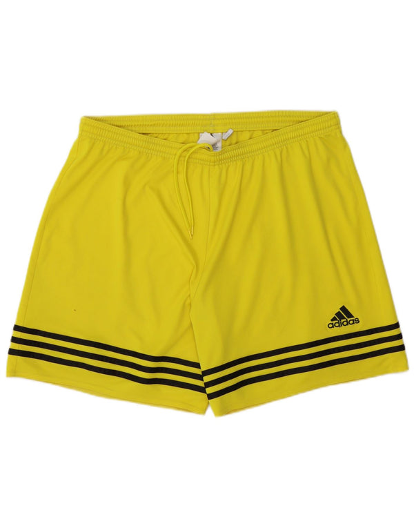 Adidas Mens Climalite Sport Shorts Large Yellow Polyester