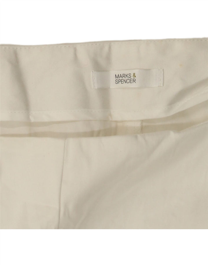 MARKS & SPENCER Womens Capri Trousers W38 L21 White