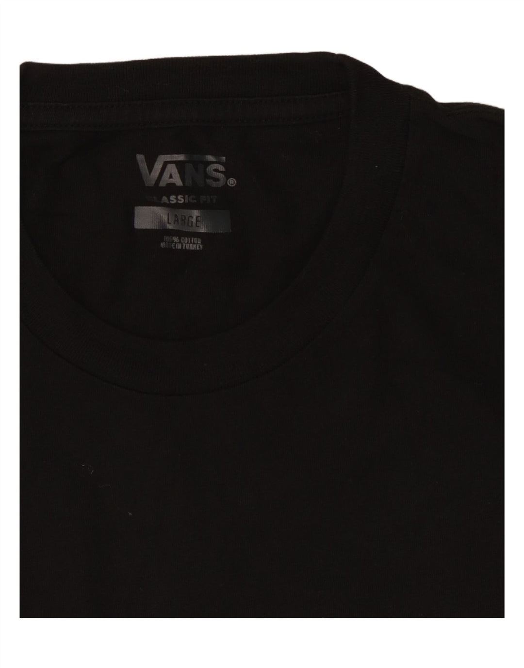 Vans Mens Classic Fit Graphic T-Shirt Top Large Black Cotton