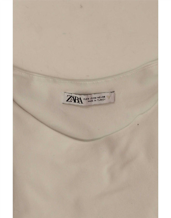 Zara Womens Sleeveless Bodysuit UK 12 Medium White