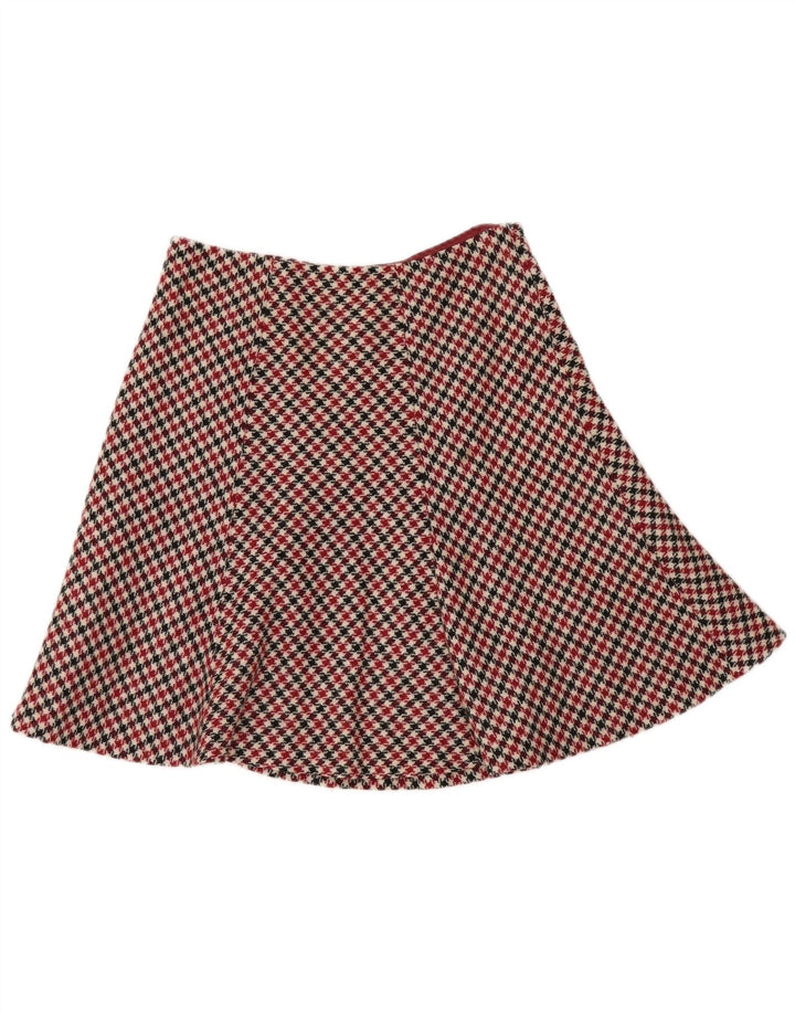Hobbs Womens A-Line Skirt UK 12 Medium W30 Multicoloured Houndstooth