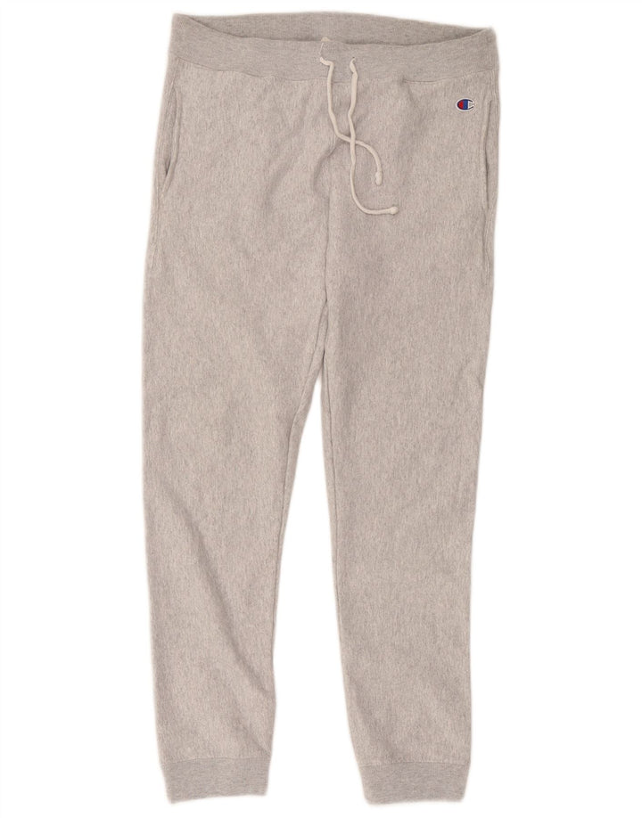 Champion Womens Reverse Weave Tracksuit Trousers Joggers UK 14 Medium Grey