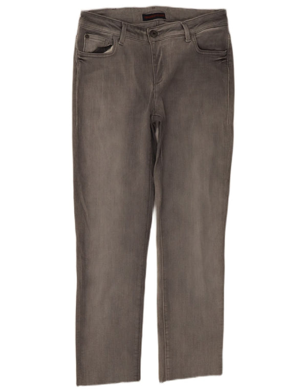 TRUSSARDI Womens Straight Jeans W27 L25  Grey Cotton