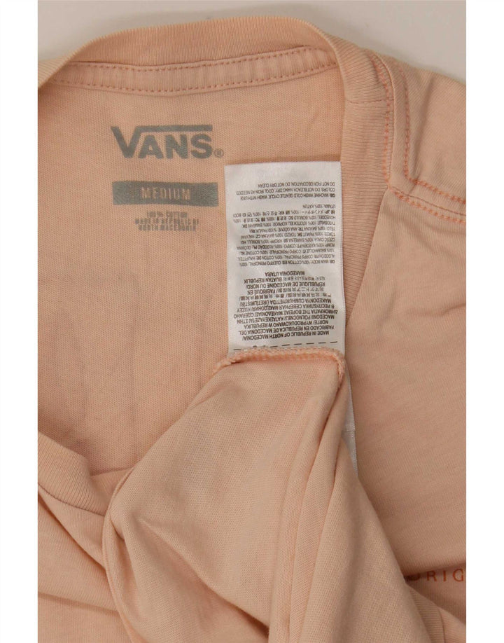 Vans Mens Graphic T-Shirt Top Medium Pink Cotton