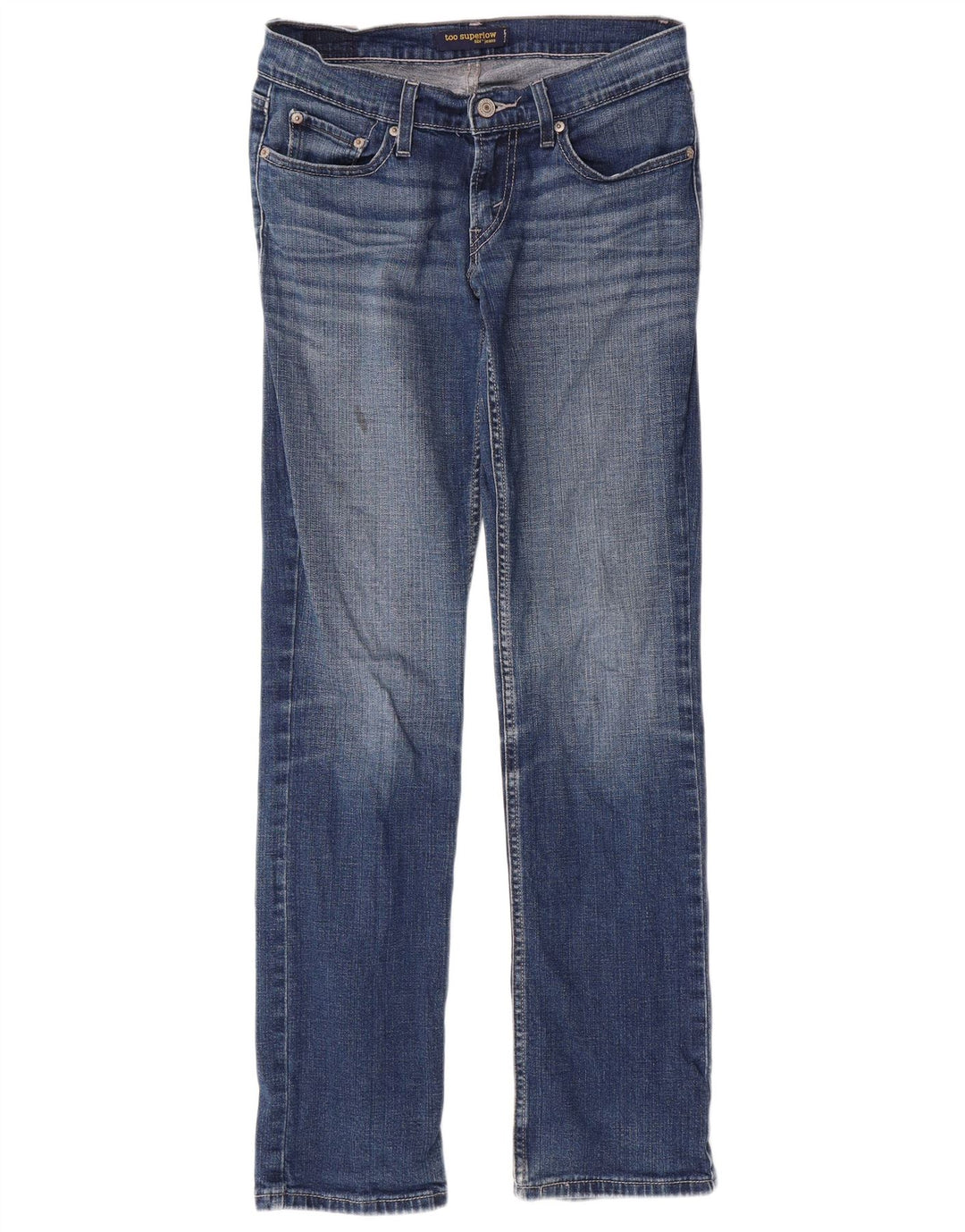LEVI'S Womens 524 Super Low Slim Jeans US 5 Medium W27 L30 Blue Cotton