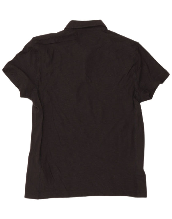 CALVIN KLEIN JEANS Mens Graphic Polo Shirt Medium Black Cotton