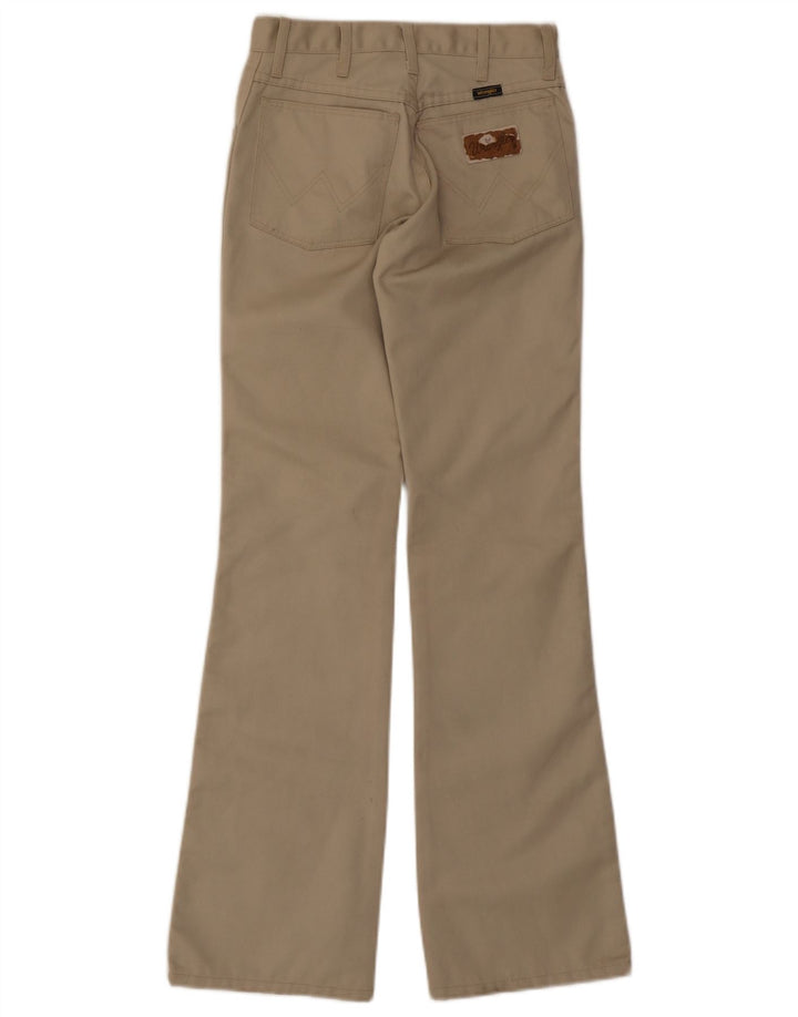 WRANGLER Womens Bootcut Casual Trousers W26 L32 Beige Cotton