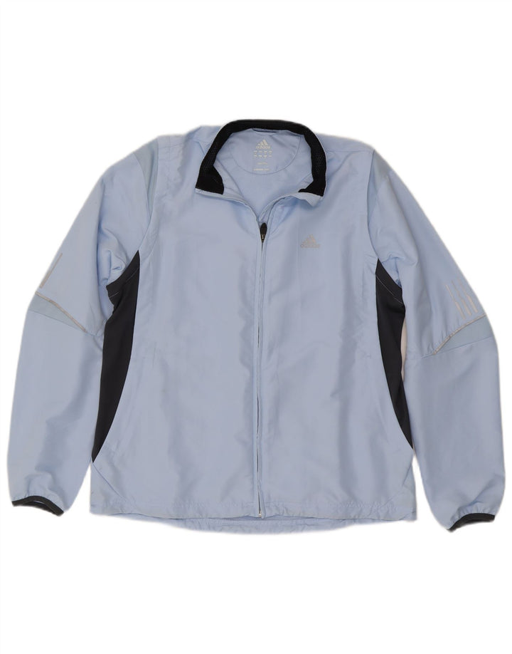 ADIDAS Womens Clima Proof Tracksuit Top Jacket UK 16 Large  Blue