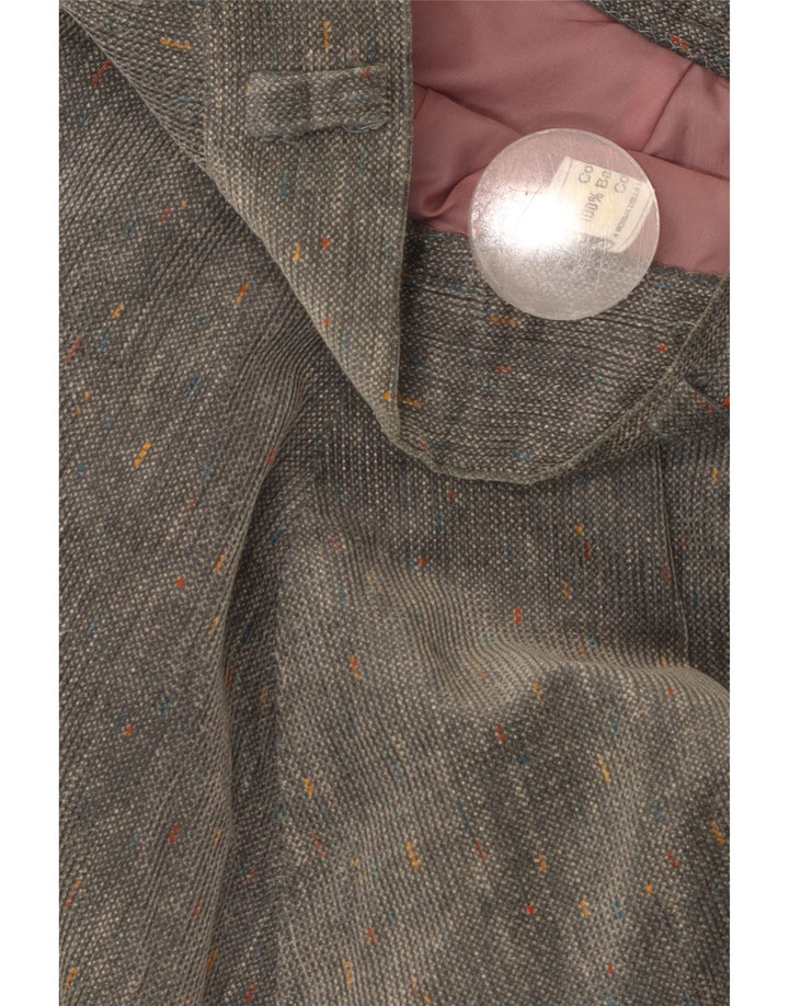 BRUGI Womens A-Line Skirt W28 Medium Grey Flecked Cotton