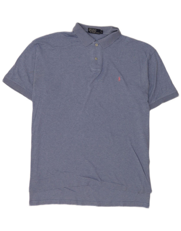 Polo Ralph Lauren Mens Shirt XL Blue Flecked Cotton