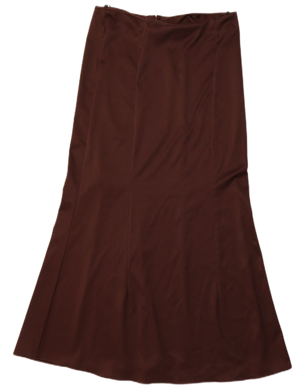 AFTERSHOCK Womens Trumpet Skirt UK 16 Large W32 Brown Polyester