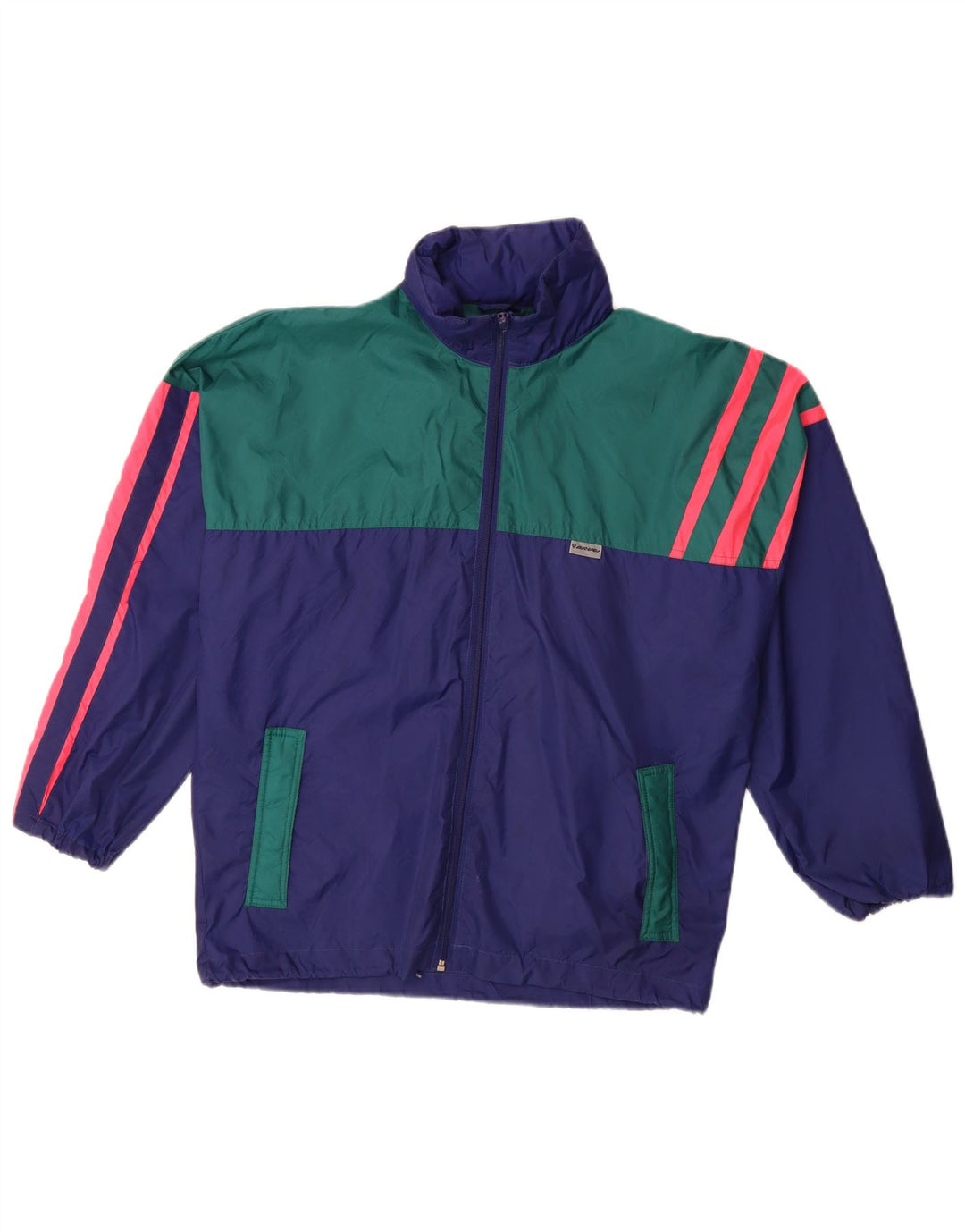 BRUGI Womens Tracksuit Top Jacket UK 18 XL Multicoloured Colourblock