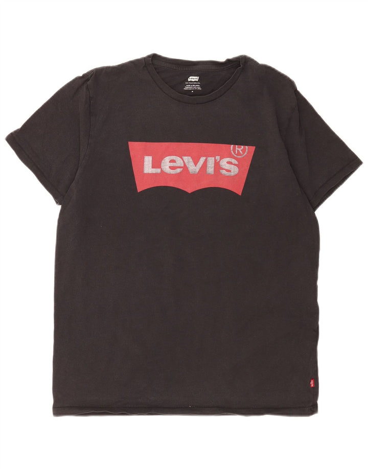 Levi's Mens Graphic T-Shirt Top Medium Black Cotton