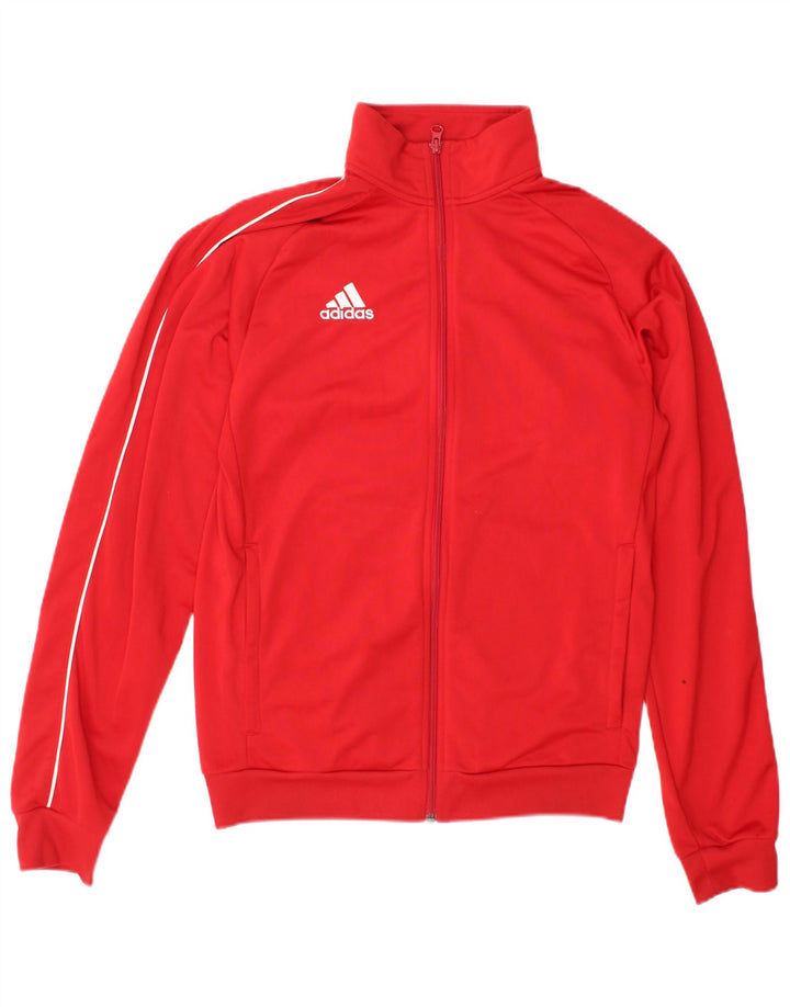 Adidas Mens Tracksuit Top Jacket Small Red Polyester
