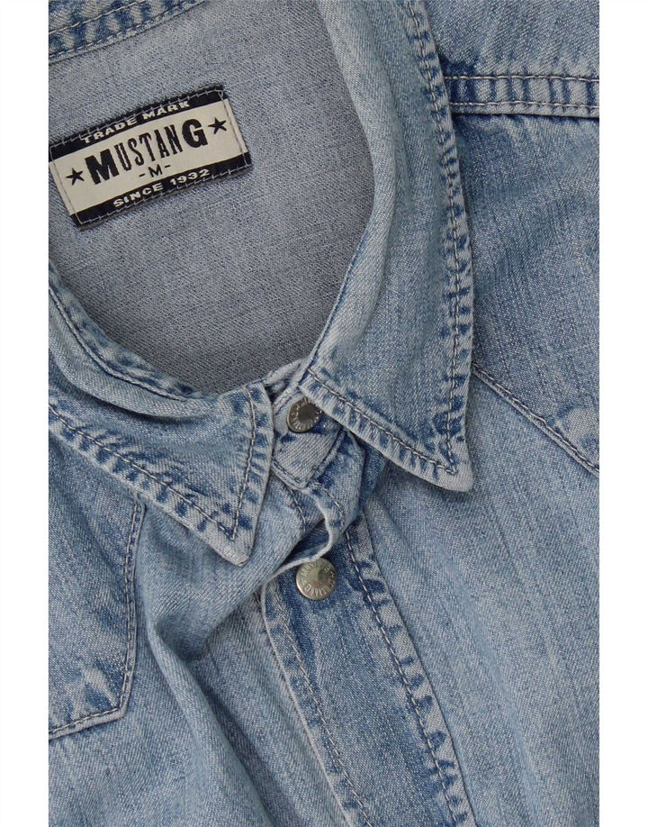 Mustang Womens Sleeveless Denim Dress UK 14 Medium Blue