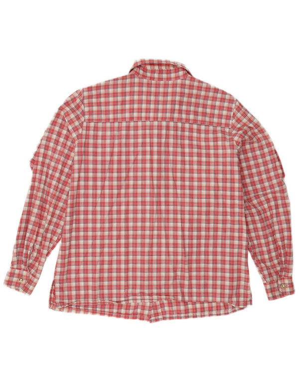 Vintage Womens Shirt UK 16 Large Red Check Cotton