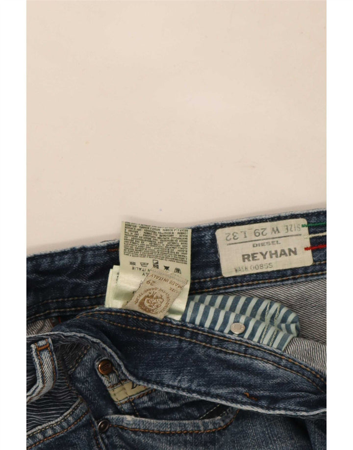 Diesel Mens Reyhan Bootcut Jeans W29 L32 Navy Blue Cotton