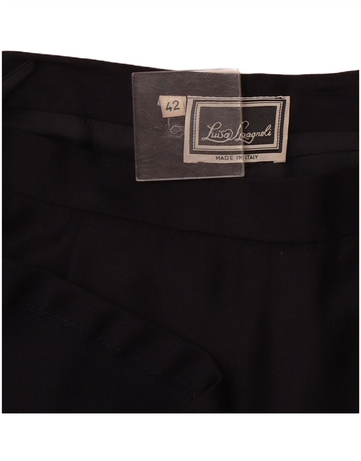 LUISA SPAGNOLI Womens High Waist Flared Skirt IT 42 Medium W26 Navy Blue