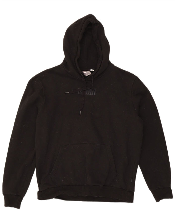 PUMA Mens Graphic Hoodie Jumper Medium Black Cotton