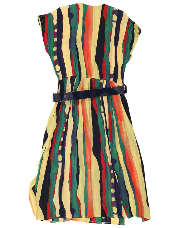 Puszta Womens Short Sleeves Shirt Dress IT 44 Medium Multicoloured Striped