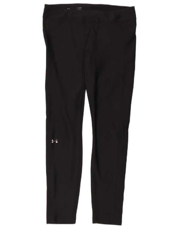 UNDER ARMOUR Womens Heat Gear Leggings UK 16 Large  Black