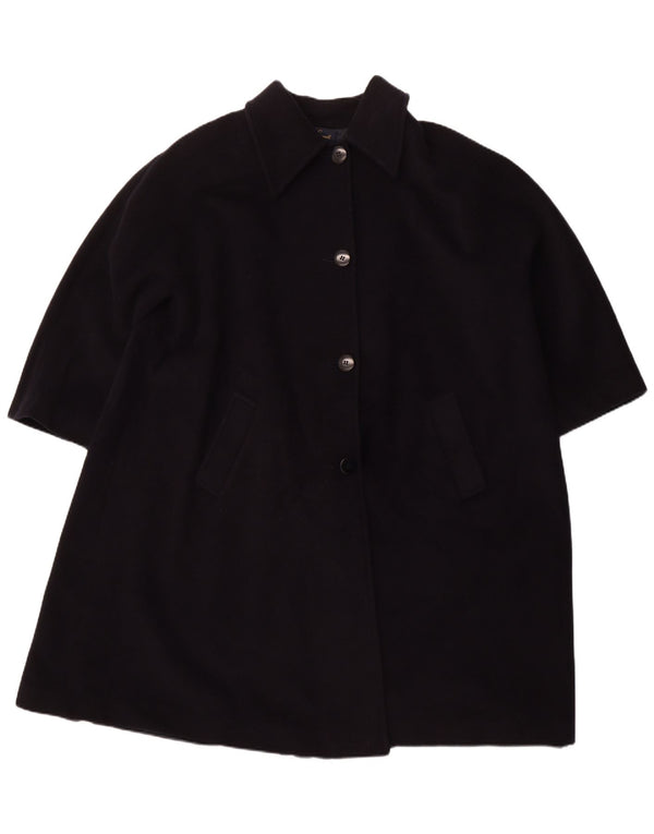 LUISA SPAGNOLI Womens Oversized Overcoat UK 16 Large Navy Blue Virgin Wool