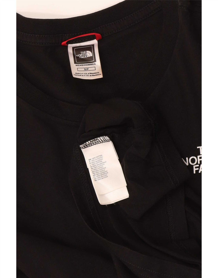 The North Face Mens Graphic Top Long Sleeve Small Black Cotton