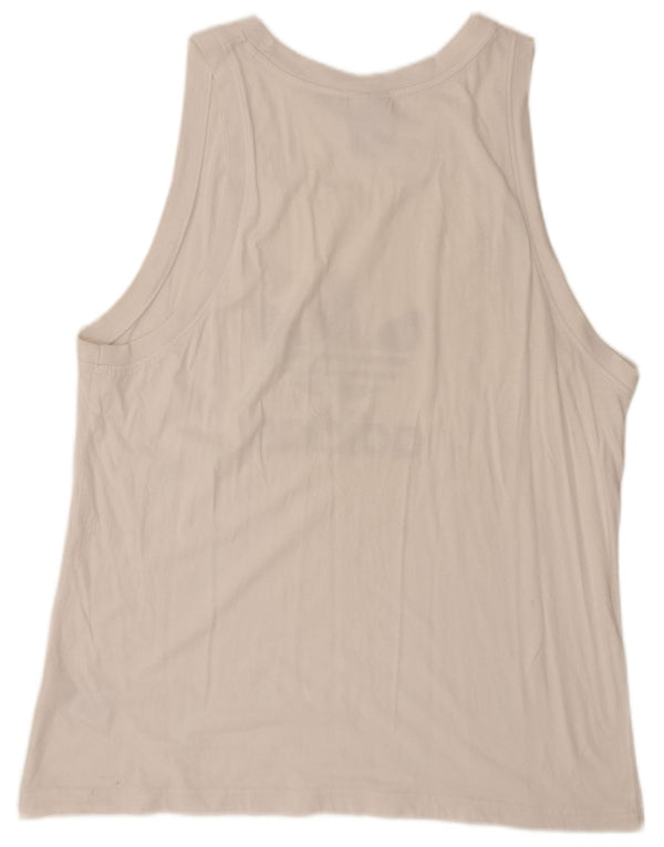 Adidas Mens Graphic Vest Top XL White Cotton