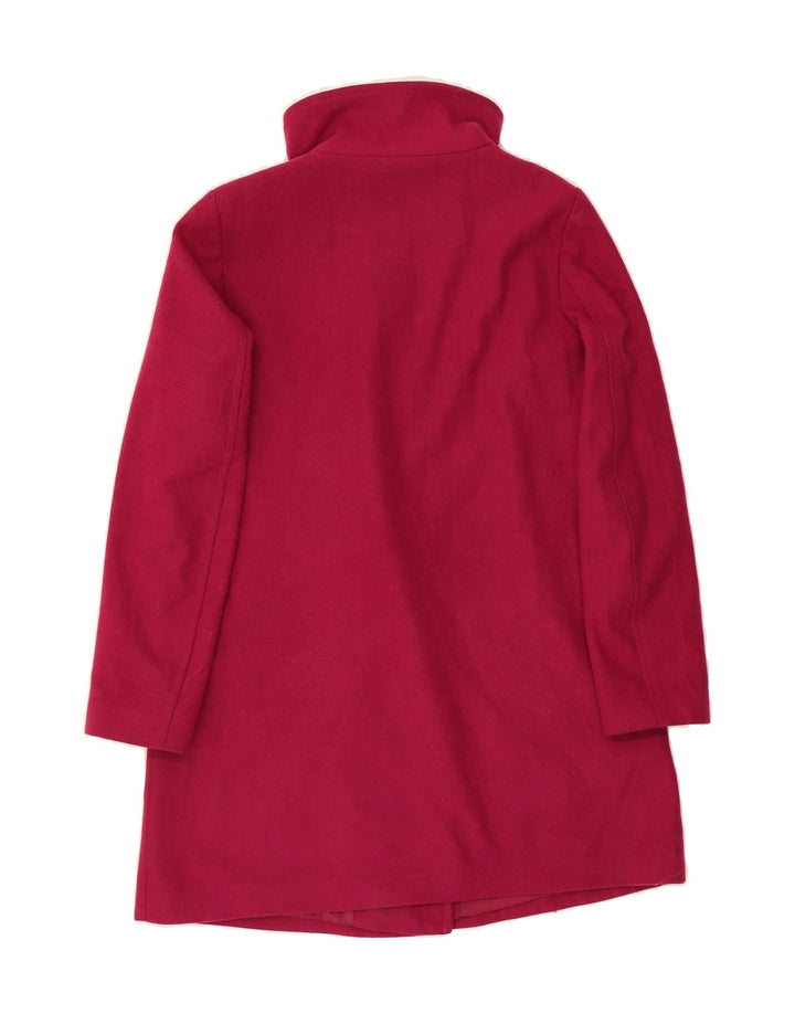 BENETTON Womens Double Breasted Coat UK 12 Medium  Burgundy Wool Vintage Benetton and Second-Hand Benetton from Messina Hembry 