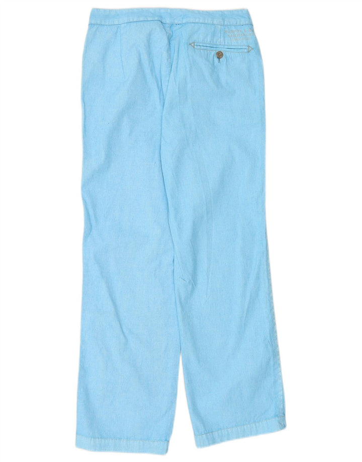 MURPHY & NYE Womens Straight Chino Trousers W27 L27 Blue Cotton