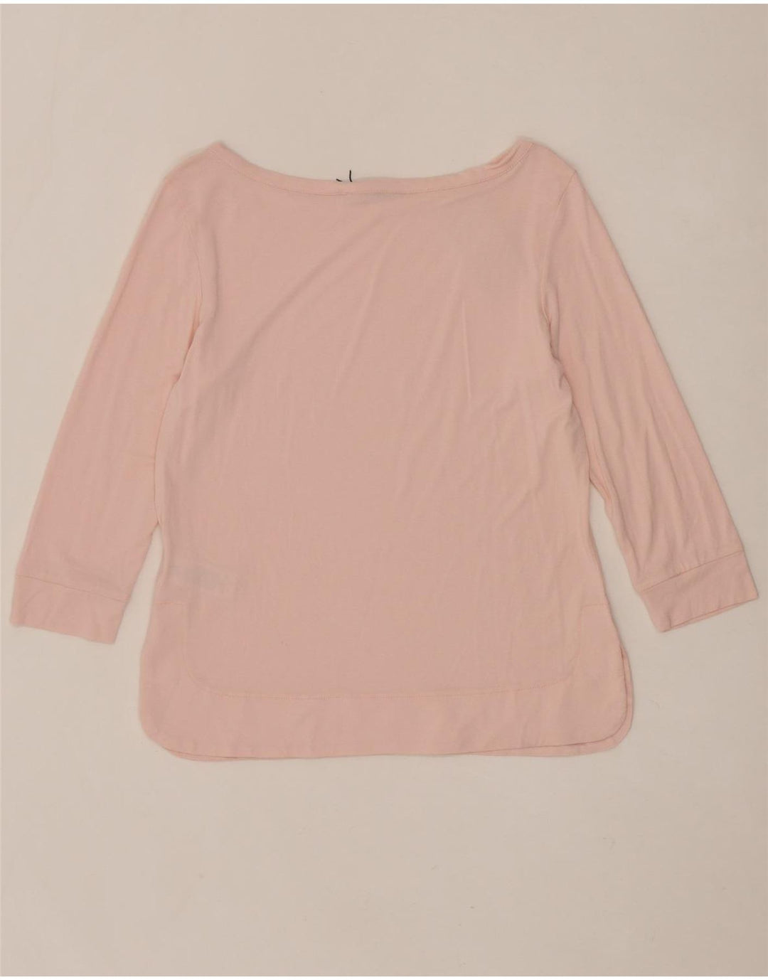 MARKS & SPENCER Womens Top 3/4 Sleeve UK 12 Medium  Pink Viscose Vintage Marks & Spencer and Second-Hand Marks & Spencer from Messina Hembry 