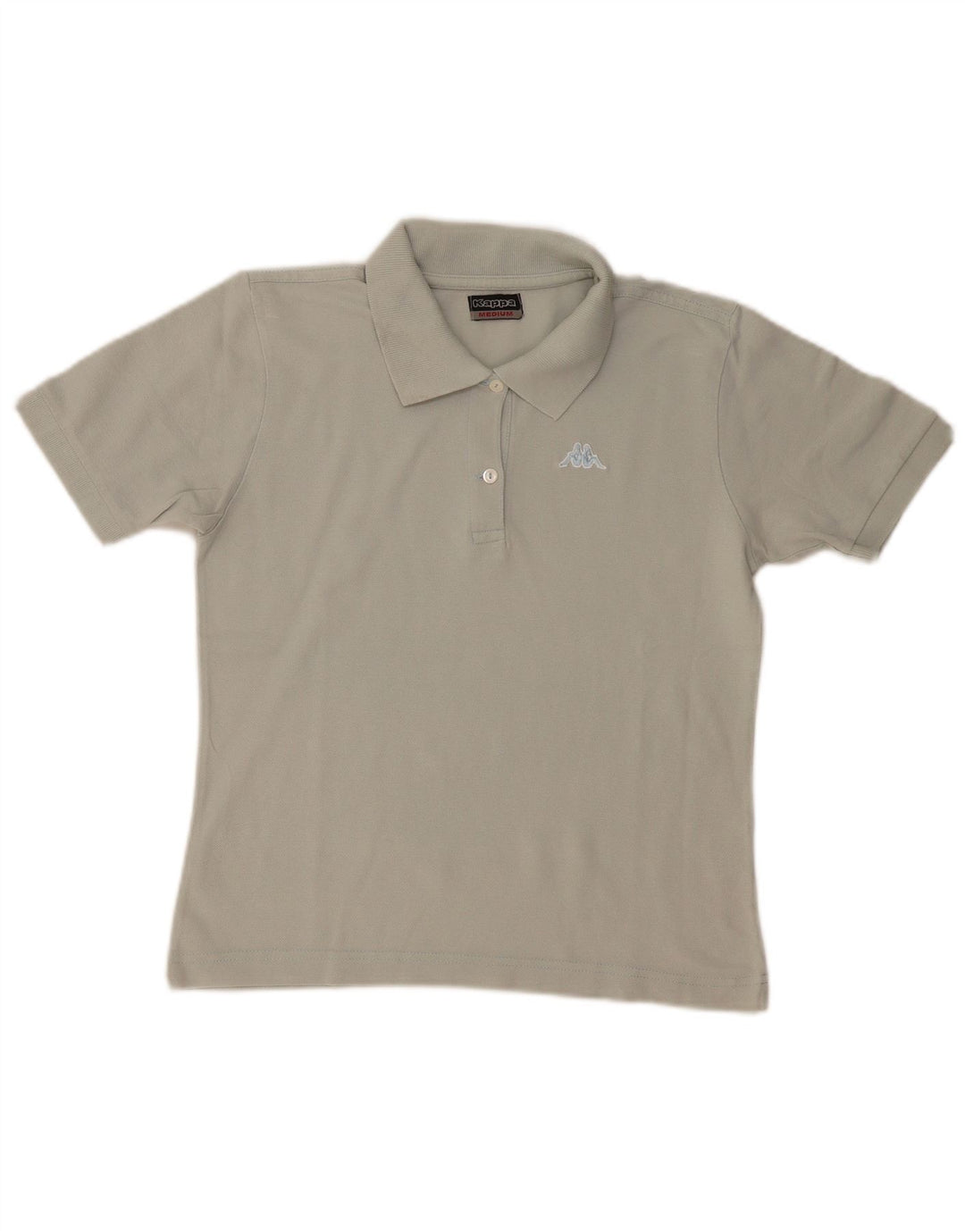 Kappa Womens Polo Shirt UK 14 Medium Grey Cotton