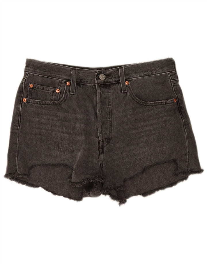 Levi's Womens 501 Denim Shorts W28 Medium Grey Cotton