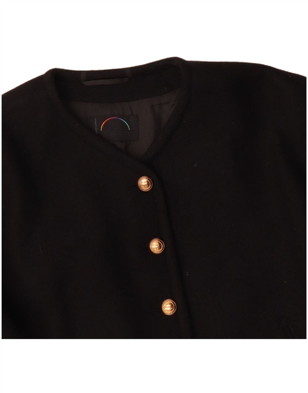 BOGNER Womens Crop 5 Button Blazer Jacket UK 18 XL Black