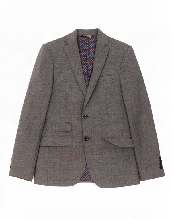 Marks & Spencer Mens Slim Fit 2 Button Blazer Jacket UK 36 Small Blue Check