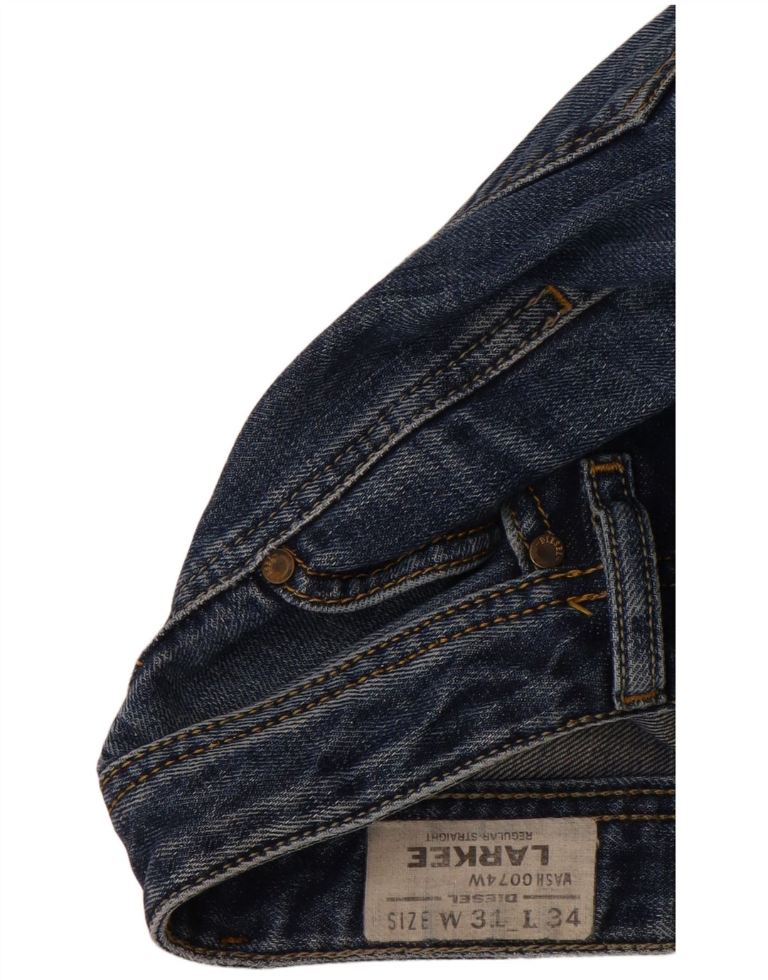 DIESEL Mens Larkee Straight Jeans W31 L34 Blue Cotton