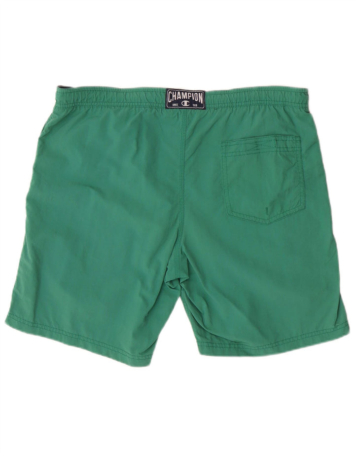 CHAMPION Mens Graphic Swimming Shorts Large  Green