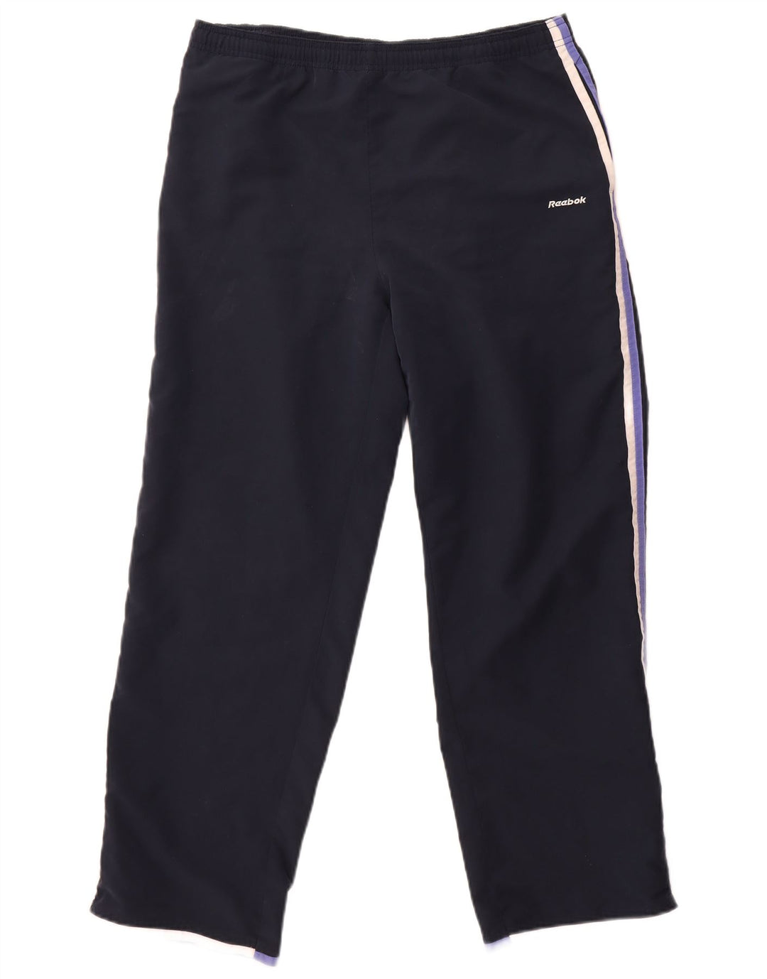 Reebok Womens Tracksuit Trousers UK 14 Large Navy Blue Polyester