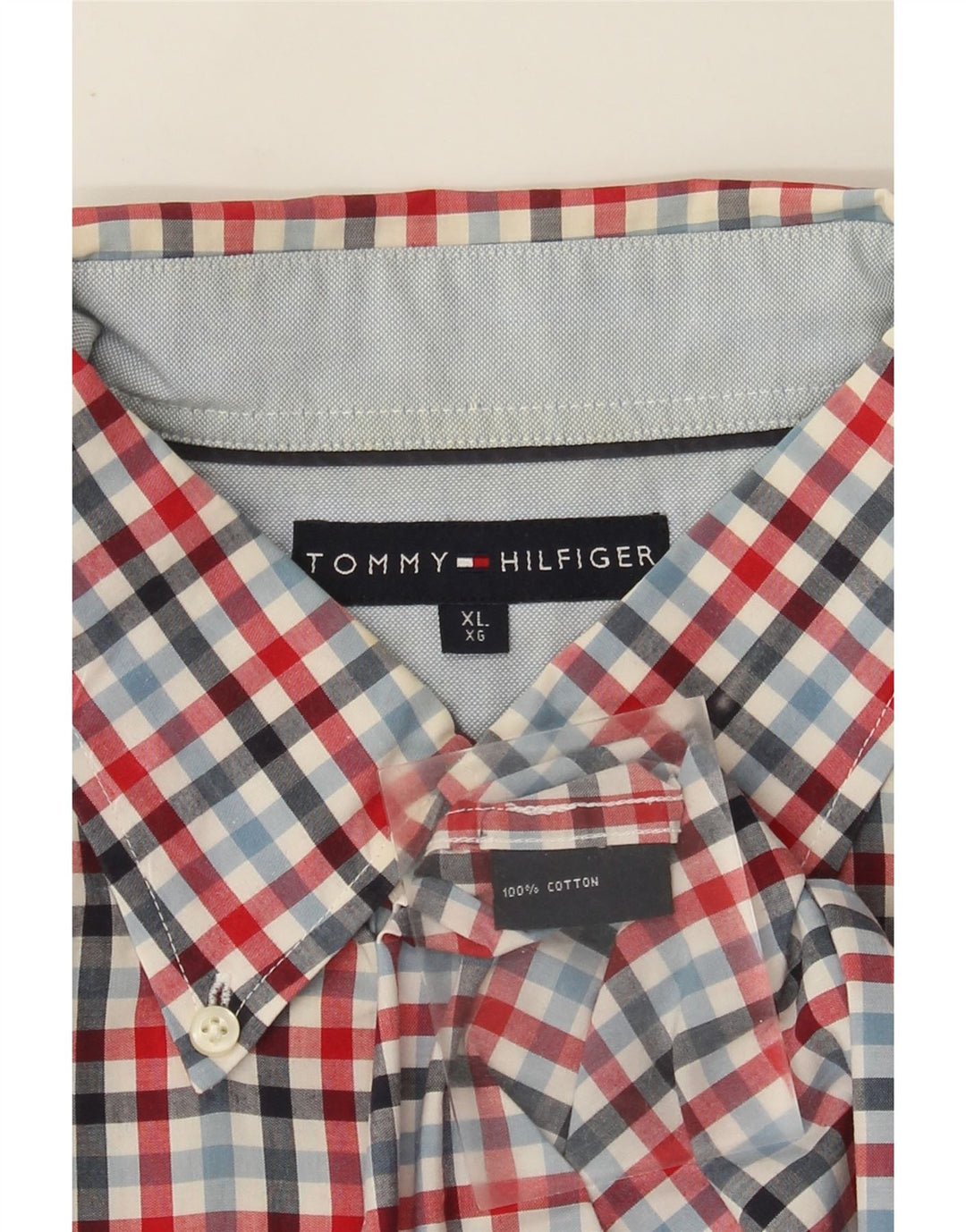 Tommy Hilfiger Mens Shirt XL Multicoloured Gingham Cotton